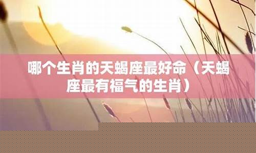 天蝎座最有福气的生肖-天蝎座最富的三个属相