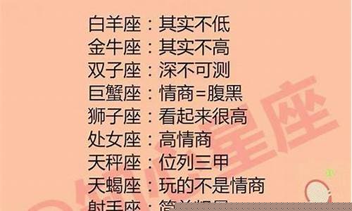 十二星座情商排行榜是怎样的?-十二星座情商排行榜