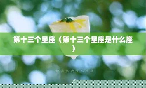 第十三星座是谁?-第十三星座是什么座