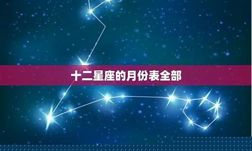 各个星座的月份是什么时间的?-全部的星座的月份
