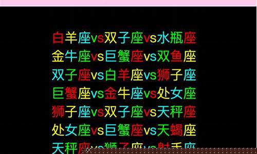 十二星座配对比重-十二星座的配对百分比