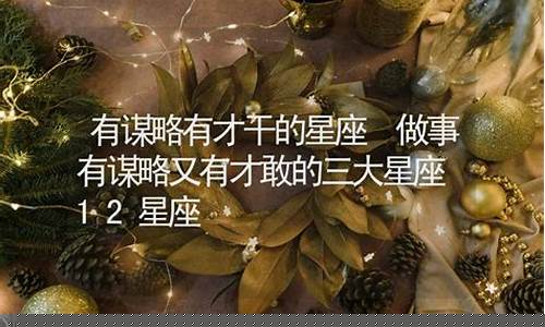 有格局有谋略的星座-很有谋略的星座